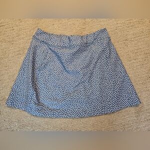 Abercrombie YPB Blue Polka Dot Skort